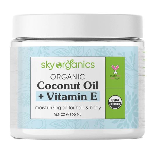 Sky Organics Organic Coconut Oil with Vitamin E For Hair And Skin