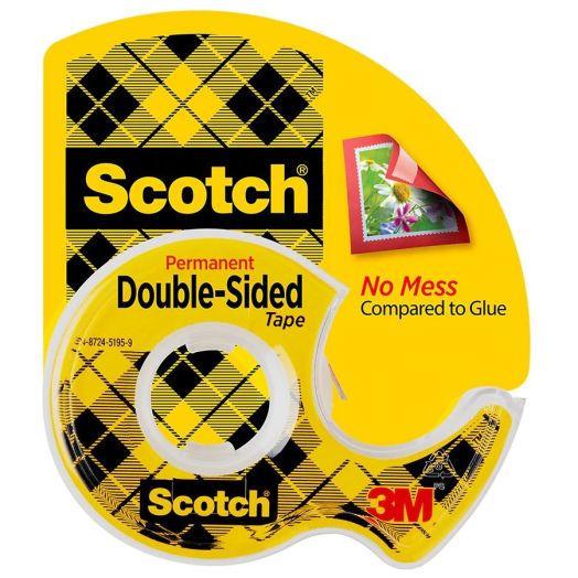 Scotch Double Sided Tape 137, .5 in x 450 in