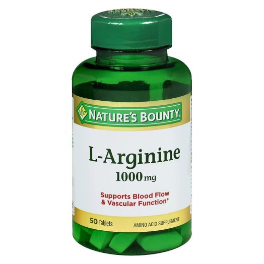 Nature's Bounty L-Arginine 1000 mg Amino Acid Supplement Tablets