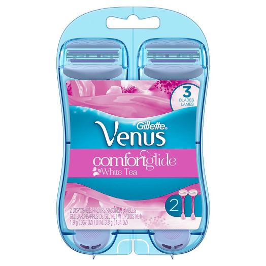 Gillette Venus ComfortGlide Women's Disposable Razor White Tea