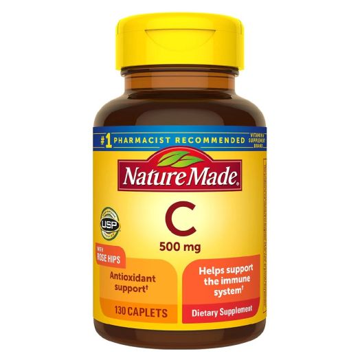 Nature Made Vitamin C 500 mg Caplets with Rose Hips