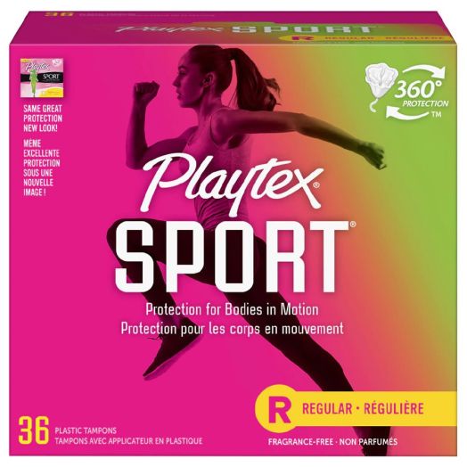 Playtex Sport Regular Tampons Unscented, Regular