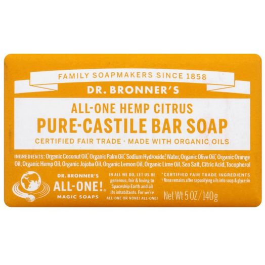Dr. Bronner's Bar Soap, Citrus Orange Citrus Orange