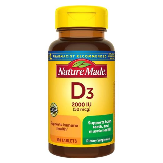 Nature Made Vitamin D3 2000 IU (50 mcg) Tablets