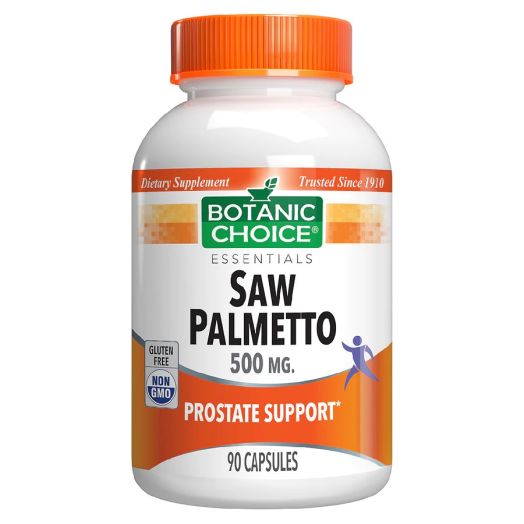 Botanic Choice Saw Palmetto 500 mg Herbal Supplement Capsules