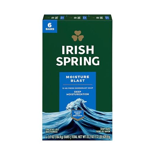 Irish Spring Deodorant Bath Bars Moisture Blast