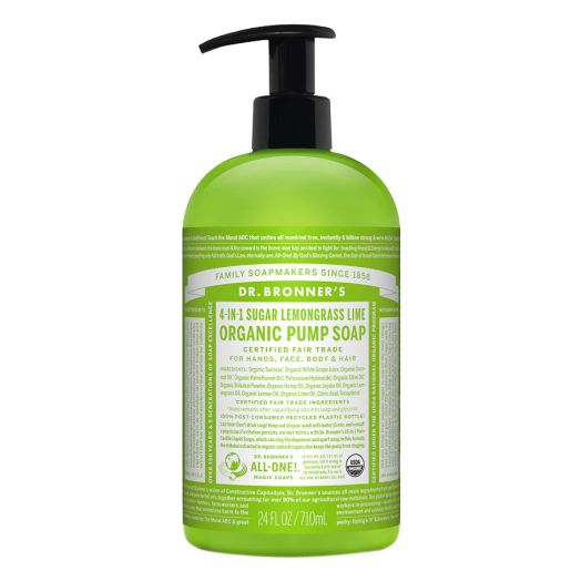 Dr. Bronner's 4-IN-1 Sugar Organic Pump Soap Lemongrass Lime