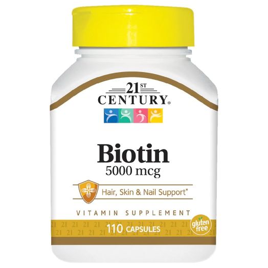21st Century Biotin 5000 mcg High-Potency Capsules