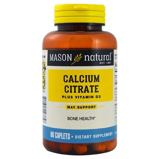 Mason Natural Calcium Citrate with Vitamin D3, Caplets