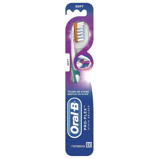 Oral-B Pro-Flex Stain Eraser Manual Toothbrush Soft Soft, Full Head