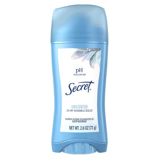 Secret Invisible Solid Antiperspirant Deodorant Unscented