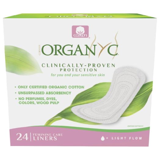 ORGANYC 100% Certified Organic Cotton Panty Liner Light Flow/ Folded