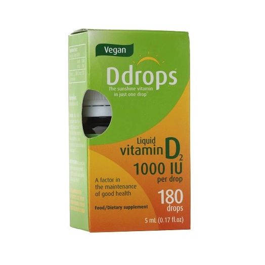 Ddrops Vegan Vitamin D2 1000IU
