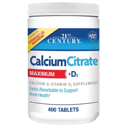 21st Century Calcium Citrate Maximum +D3 Tablets