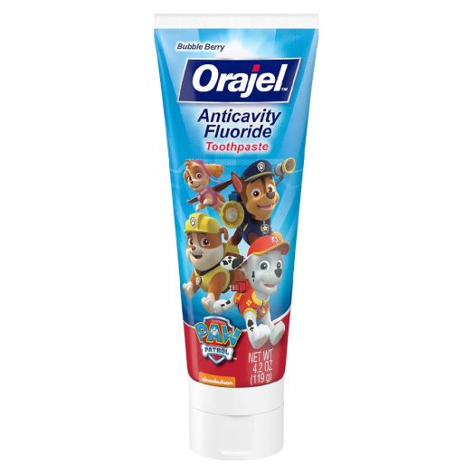 Orajel Paw Patrol Anticavity Fluoride Toothpaste Bubble Berry