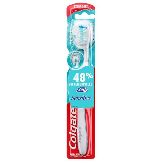 Colgate 360 Degrees Enamel Health Extra Soft Toothbrush for Sensitive Teeth Soft