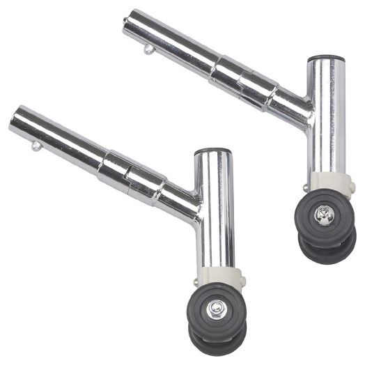 Drive Medical Wheeled Anti Tippers 1 Pair Chrome