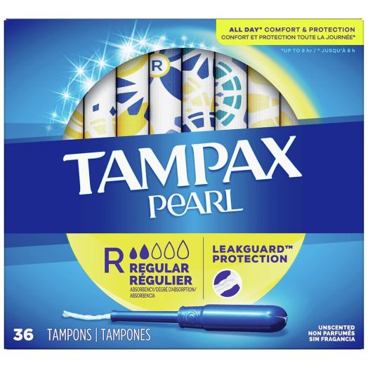 Tampax Tampons Regular Absorbency with LeakGuard Braid, Unscented Unscented, Regular