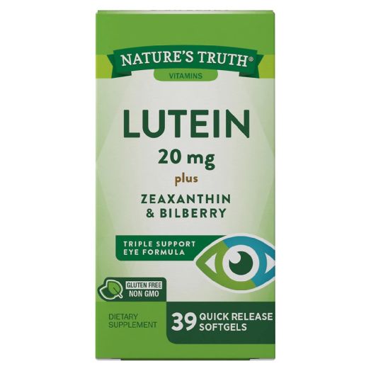 Nature's Truth Lutein 20mg Plus Zeaxanthin & Bilberry