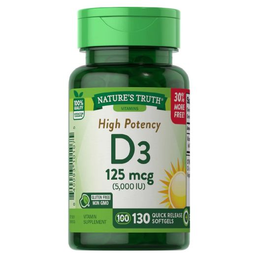 Nature's Truth High Potency Vitamin D3 125 mcg (5,000 IU)