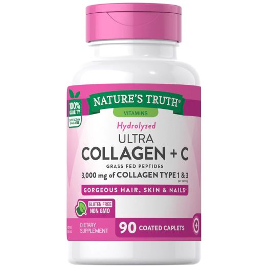 Nature's Truth Hydrolyzed Collagen Type 1 & 3 1000mg Plus Vitamin C
