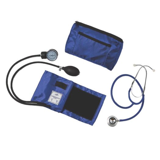 Medline Compli-Mates Dual Head Aneroid Sphygmomanometer Combination Kit