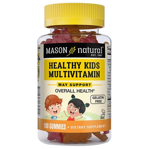Mason Natural Healthy Kids Multivitamin Gummies Natural Strawberry, Pineapple & Orange