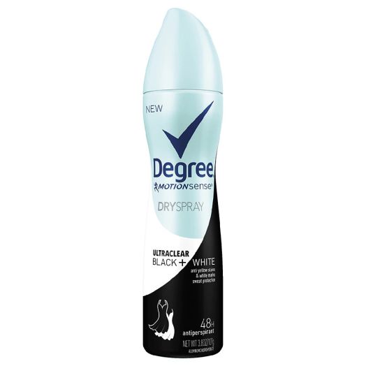 Degree Motion Sense UltraClear Black + White Dry Spray Antiperspirant Black + White
