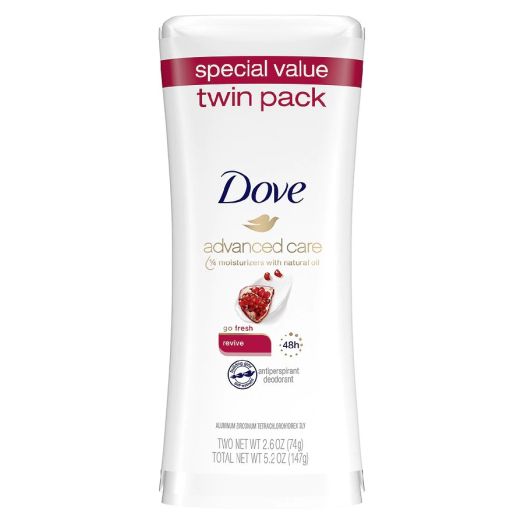 Dove Advanced Care Antiperspirant Deodorant Stick Revive, Twin Pack