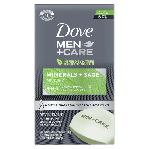 Dove Men+Care Body and Face Bars Minerals + Sage