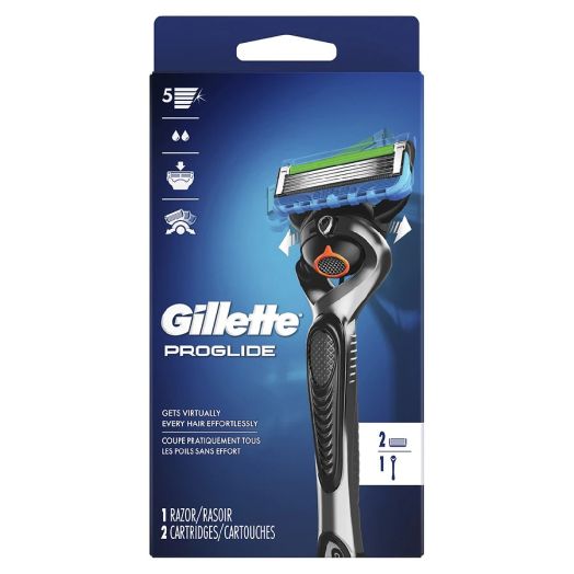 Gillette Fusion ProGlide Men's Razor Handle + 2 Blade Refills
