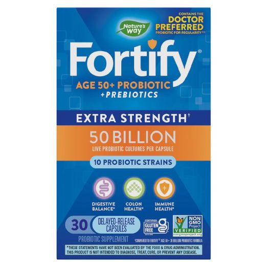 Nature's Way Fortify Age 50+ 50 Billion Probiotic Vegetable Capsules
