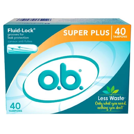 o.b. Original Applicator-Free Tampons, Super Plus Unscented, Super Plus