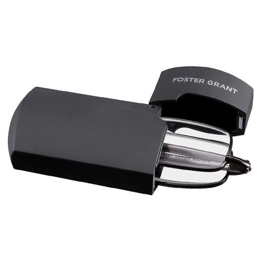 Foster Grant Gideon Folding Reading Glasses +2.75 Black