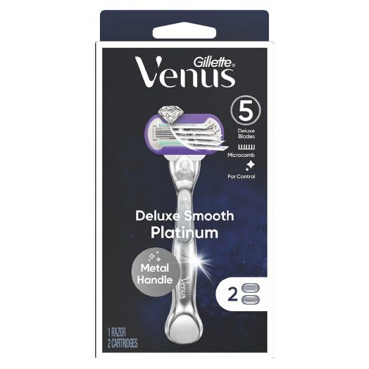 Gillette Deluxe Smooth Platinum Women's Razor + 2 Refills