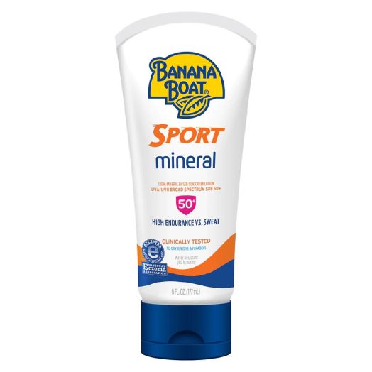 Banana Boat Sport 100% Mineral Sunscreen Lotion, SPF 50+