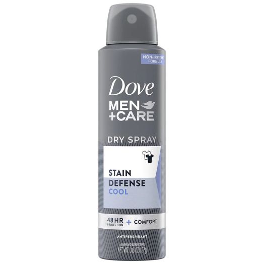 Dove Men+Care Stain Defense Dry Spray Antiperspirant Deodorant Cool Stain Defense Cool