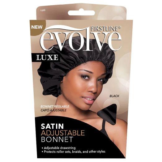 Evolve Luxe Satin Adjustable Bonnet Black
