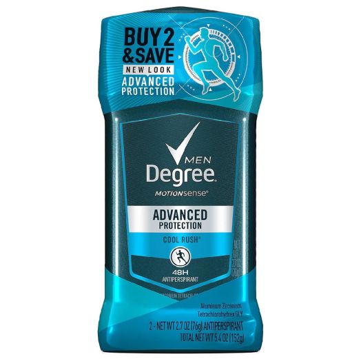 Degree Men Advanced Protection Antiperspirant Deodorant Invisible Solid Cool Rush