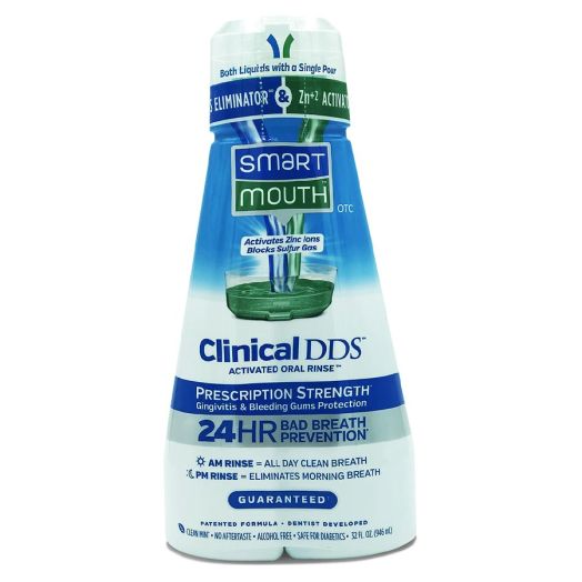 SmartMouth Clinical DDS Oral Rinse for The Treatment of Bad Breath Clean Mint