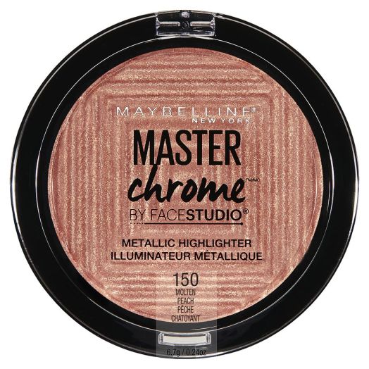 Maybelline FaceStudio Master Chrome Metallic Highlighter Makeup, Molten Peach