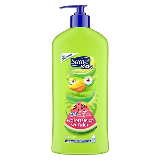 Suave Kids 3in1 Shampoo Conditioner Body Wash Wacky Melon Watermelon Wonder