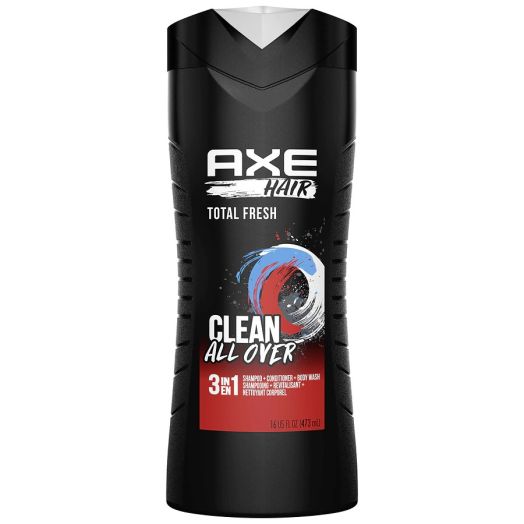 AXE 3-in-1 Body Wash Shampoo & Conditioner Total Fresh