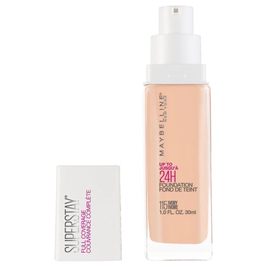 Maybelline SuperStay Full Coverage Liquid Foundation Makeup, Ivory