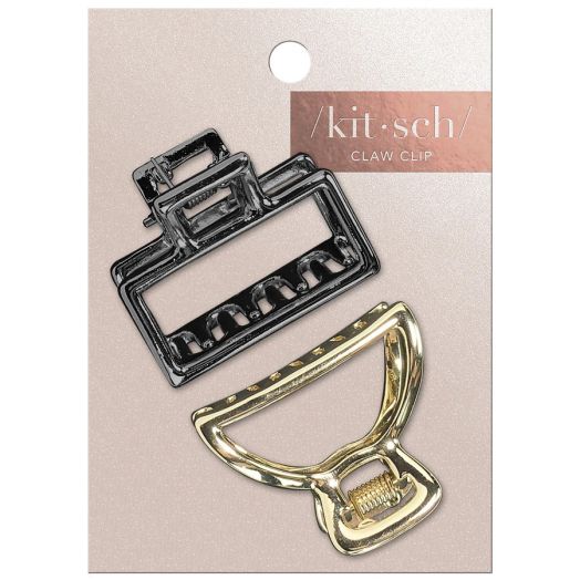 KITSCH Open Mini Claw Clips Hematite/Gold HERMATITE/GOLD