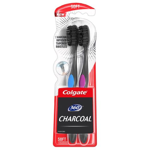 Colgate 360 Charcoal Soft Toothbrushes