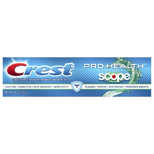 Crest Whitening Toothpaste with a Touch of Scope