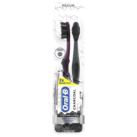 Oral-B Charcoal Whitening Therapy Toothbrushes Medium