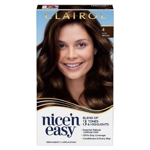 Clairol Nice 'n Easy Permanent Hair Color, 4 Dark Brown