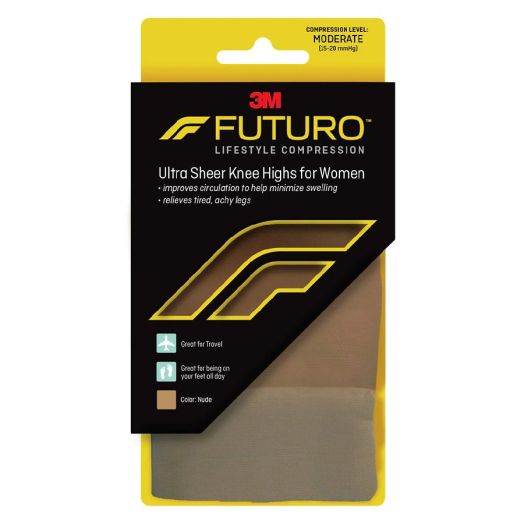 FUTURO Ultra Sheer Knee Highs for Women Nude, Nude